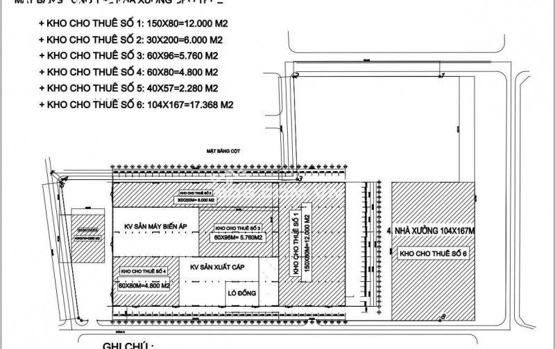 KHO XƯỞNG CHO THUÊ TẠI VỊ TRÍ ĐẮC ĐỊA – TỪ SƠN, BẮC NINH 
北宁工业4800, 5760, 6000, 12000平方米厂房出租